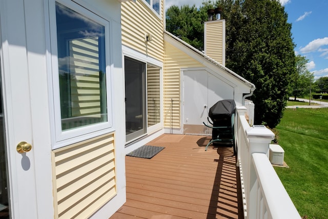205 Mountain Rd, Concord, NH 03301 - wooden deck featuring a lawn and area for grilling