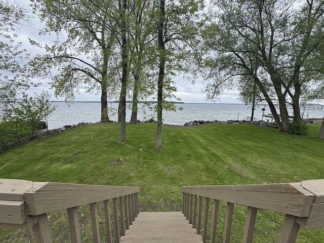 244 Tranquility Ln, Saint Albans Town, VT 05478 - view of grassy yard featuring a water view