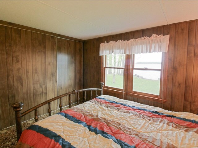 244 Tranquility Ln, Saint Albans Town, VT 05478 - bedroom featuring wooden walls
