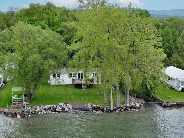 244 Tranquility Ln, Saint Albans Town, VT 05478 - view of subject property with a forest and a nearby body of water