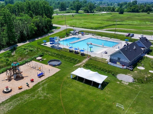 244 Tranquility Ln, Saint Albans Town, VT 05478 - bird's eye view of a pool area