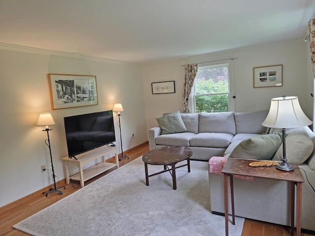 1073 Upper Dummerston Rd, Brattleboro, VT 05301 - living room featuring crown molding and wood finished floors