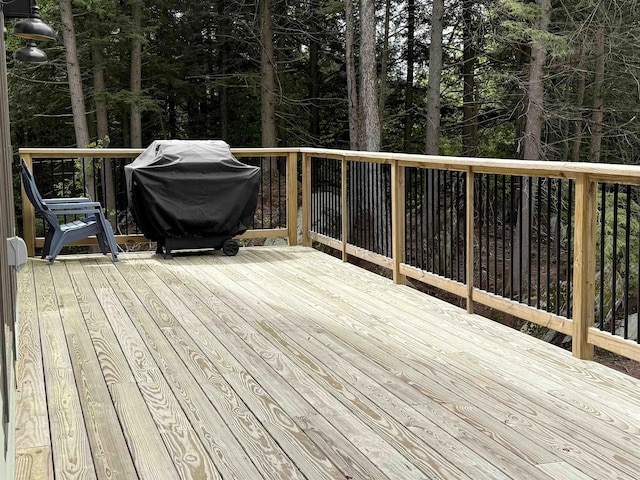 62 Highland Vws N, Ludlow, VT 05149 - wooden deck featuring area for grilling