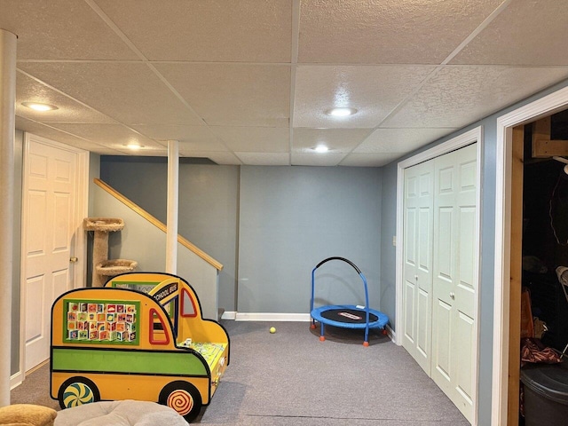 50 New Haven Rd, Vergennes, VT 05491 - playroom featuring carpet and a drop ceiling