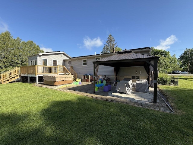 50 New Haven Rd, Vergennes, VT 05491 - back of house featuring a gazebo, a patio area, and a deck