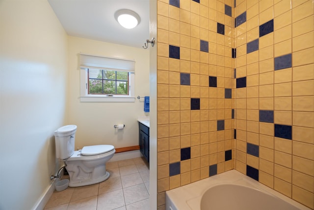 10 Wiswall Hill Rd, Newfane, VT 05345 - bathroom featuring toilet, baseboards, vanity, and tile patterned flooring