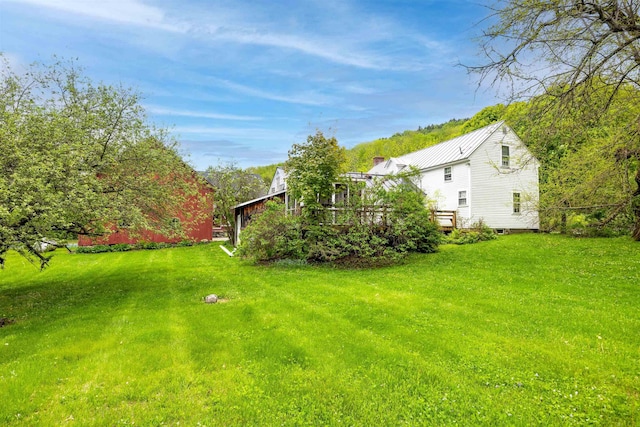 10 Wiswall Hill Rd, Newfane, VT 05345 - view of grassy yard featuring a wooden deck