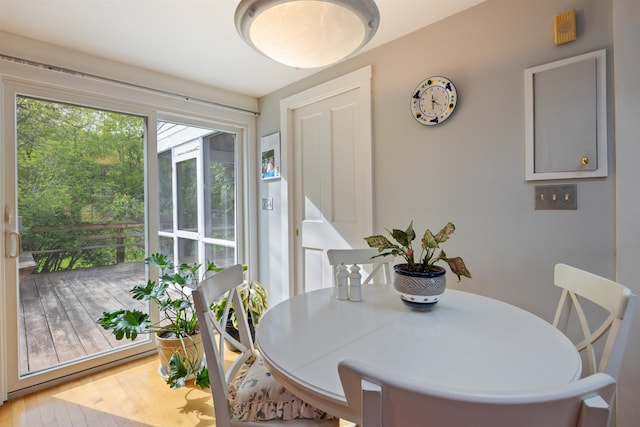 10 Wiswall Hill Rd, Newfane, VT 05345 - dining space featuring hardwood / wood-style flooring