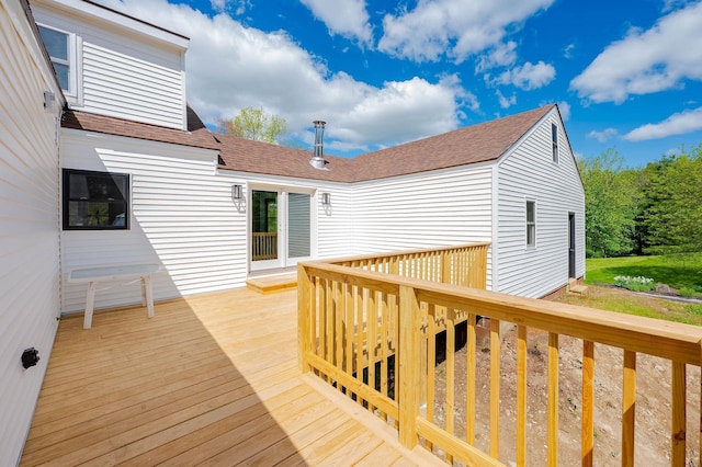 42 College Rd, Stratham, NH 03885 - view of wooden deck