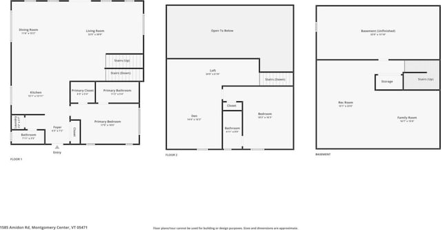 1585 Amidon Rd Unit 1, 2, 3, Montgomery, VT 05471 - home floor plan