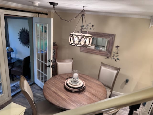 22 Chestnut St, Claremont, NH 03743 - dining area featuring ornamental molding and carpet