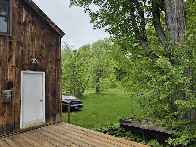 3458 Vt Route 30, Jamaica, VT 05343 - wooden terrace with a lawn