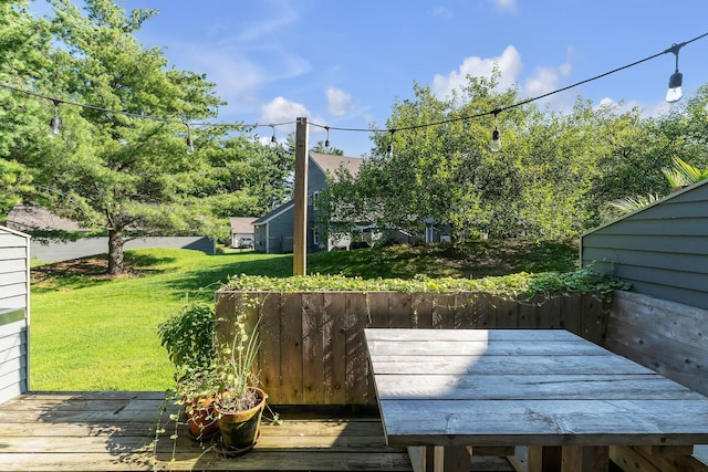 9 Conifer Ct, Burlington, VT 05401 - wooden terrace with a lawn
