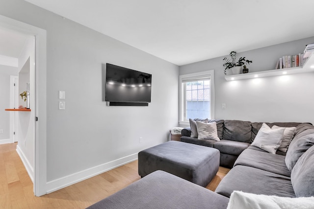 9 Conifer Ct, Burlington, VT 05401 - living room featuring light wood-style flooring and baseboards