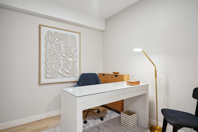 18 Artisan Dr Unit 419, Salem, NH 03079 - office area with baseboards and light wood-style floors