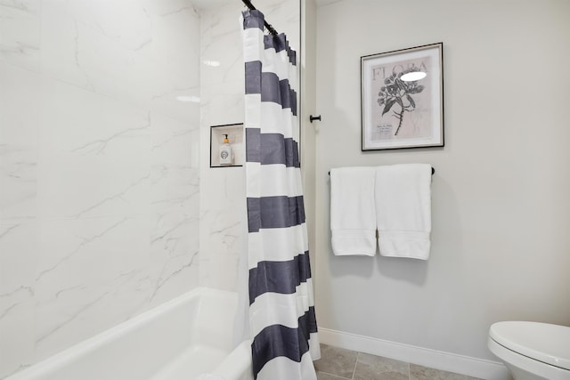 18 Artisan Dr Unit 419, Salem, NH 03079 - full bathroom with toilet, baseboards, and shower / bathtub combination with curtain