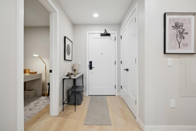 18 Artisan Dr Unit 419, Salem, NH 03079 - entryway with light wood-style floors, recessed lighting, and baseboards