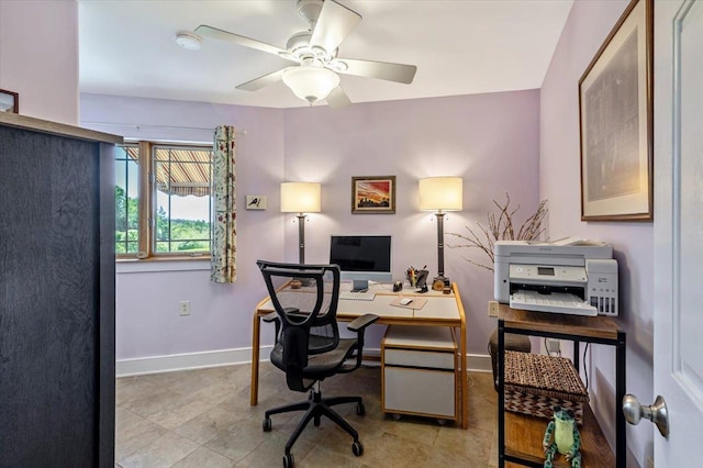 300 River Rd, Enosburg, VT 05450 - office featuring baseboards and ceiling fan