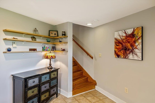300 River Rd, Enosburg, VT 05450 - stairs featuring tile patterned floors and baseboards