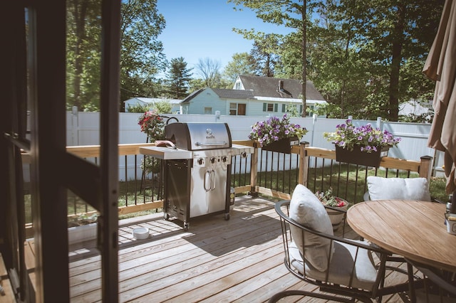 7 Plum St, Concord, NH 03301 - deck featuring a fenced backyard and area for grilling
