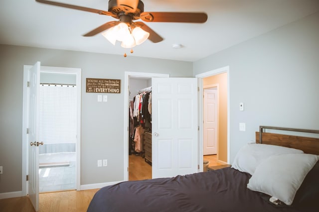 7 Plum St, Concord, NH 03301 - bedroom featuring a spacious closet, light wood-style floors, ensuite bathroom, a closet, and baseboards