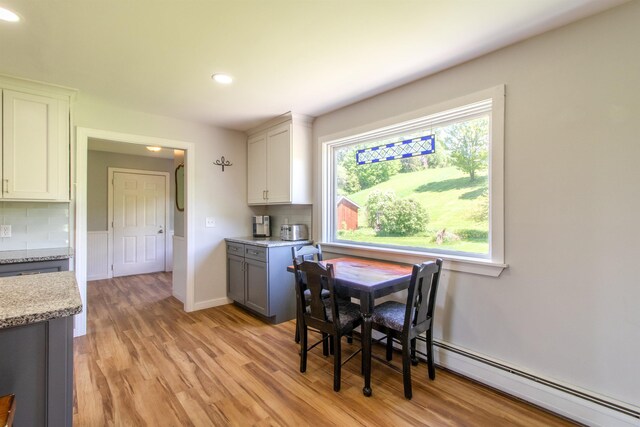 2147 Vt Route 111, Derby, VT 05829 - dining space with light wood-style floors, recessed lighting, and baseboards
