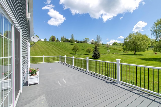 2147 Vt Route 111, Derby, VT 05829 - wooden deck with a lawn and a view of countryside