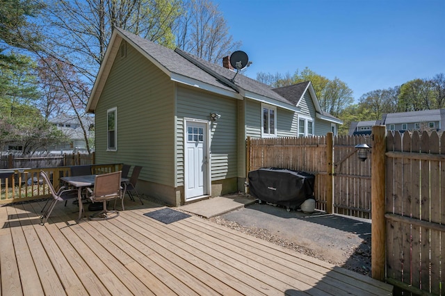 4 Palmer Ave, Plaistow, NH 03865 - wooden terrace featuring outdoor dining area
