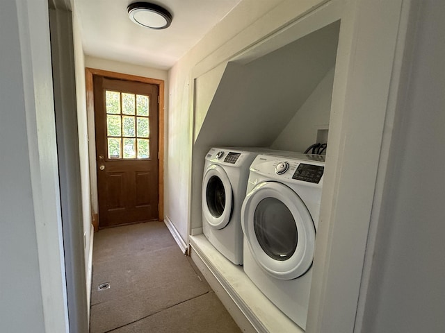 154B Main St, Kingston, NH 03848 - washroom featuring washer and clothes dryer and carpet