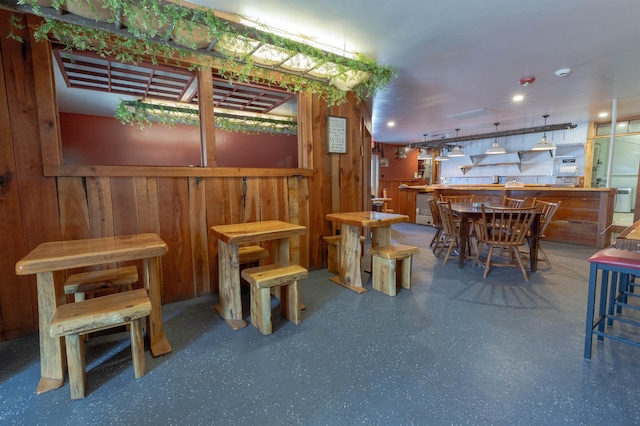 18 State St, Northumberland, NH 03582 - dining area with a dry bar and wood walls