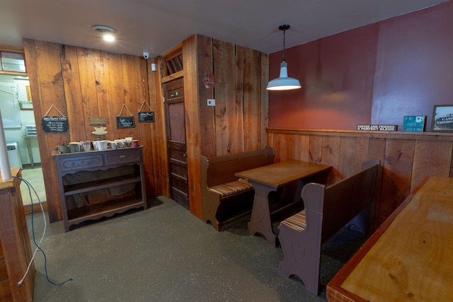 18 State St, Northumberland, NH 03582 - dining room featuring wood walls