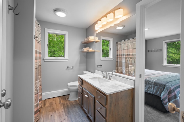11 Sledding Hill Ln, Lee, NH 03861 - full bathroom featuring a baseboard radiator, baseboards, vanity, and healthy amount of natural light