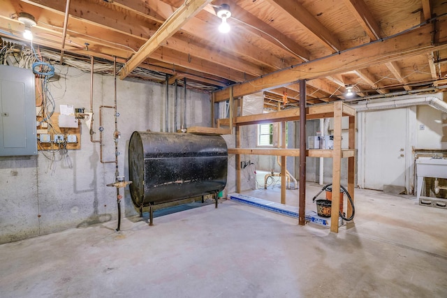 185 Whitford St, Manchester, NH 03104 - below grade area with heating fuel and electric panel