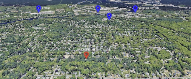 185 Whitford St, Manchester, NH 03104 - aerial view of property's location