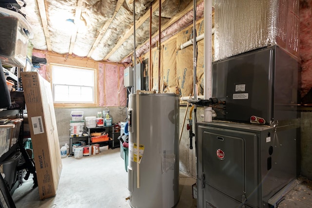 1191 Beech Ridge Rd, North Berwick, ME 03906 - utility room featuring water heater