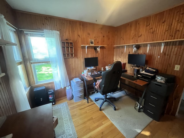 14 Brierwood Ln, Burlington, VT 05408 - home office featuring wooden walls and wood finished floors
