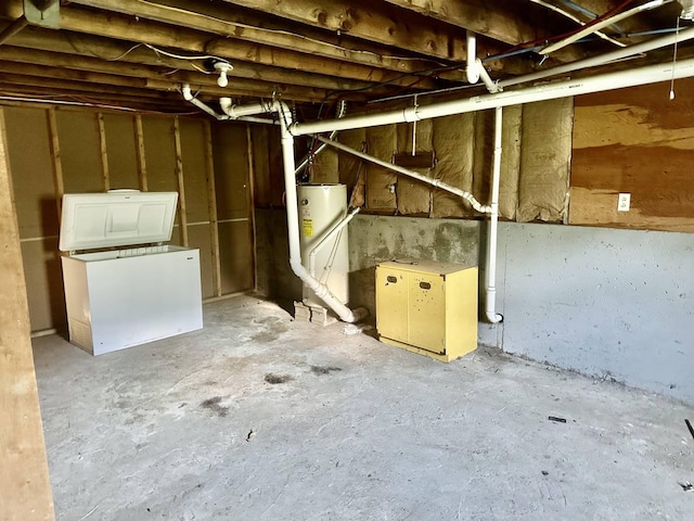 3342 E Hill Rd, Wolcott, VT 05680 - unfinished basement with white refrigerator