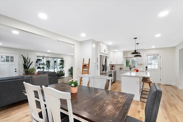 140 S Mast St, Goffstown, NH 03045 - dining area featuring recessed lighting and light wood finished floors