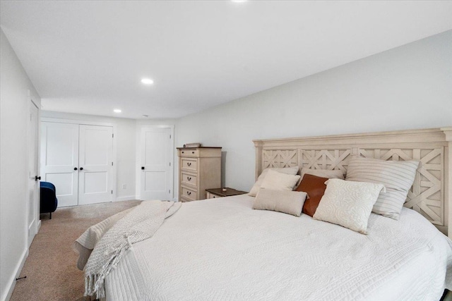 140 S Mast St, Goffstown, NH 03045 - bedroom with recessed lighting, carpet, and a closet