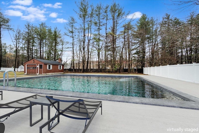 140 S Mast St, Goffstown, NH 03045 - view of pool featuring an outdoor structure and a patio