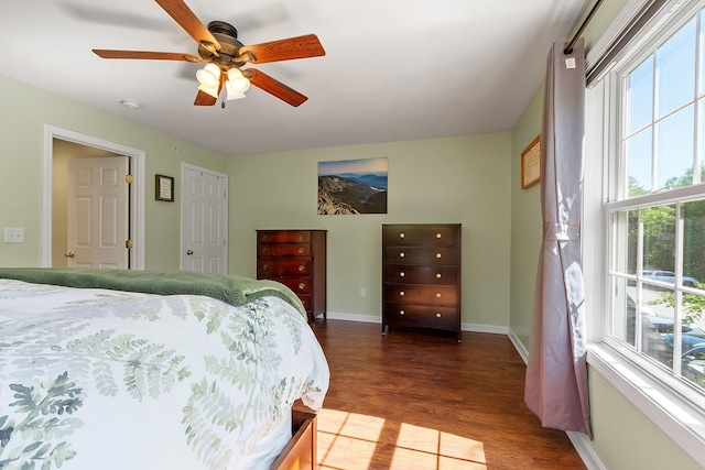 19 Steeple Chase Dr, Hampstead, NH 03841 - bedroom featuring wood finished floors, baseboards, and ceiling fan