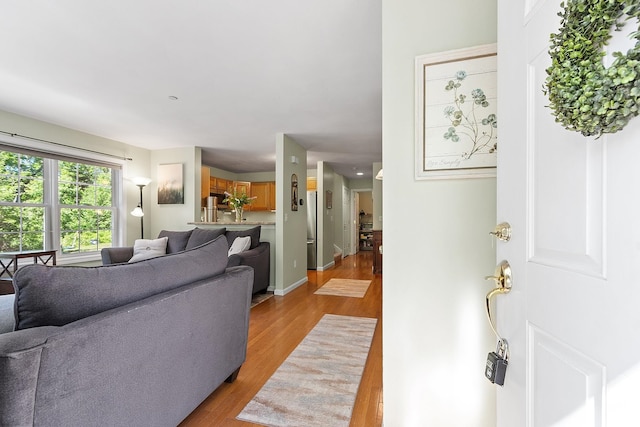 19 Steeple Chase Dr, Hampstead, NH 03841 - living area featuring light wood finished floors and baseboards