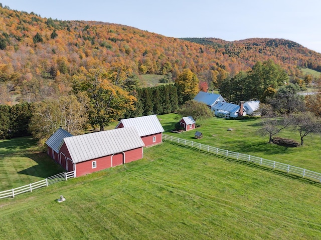 9671 Vt Route 12, Barnard, VT 05031 - overview of rural landscape featuring a forest, agricultural land, and mountains