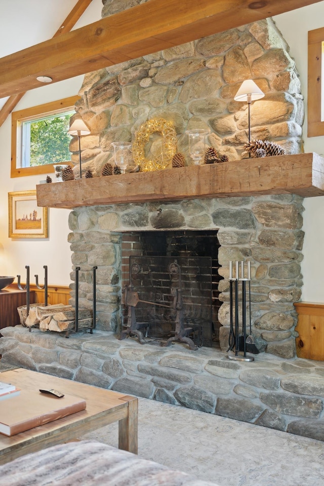 9671 Vt Route 12, Barnard, VT 05031 - detailed view of a stone fireplace