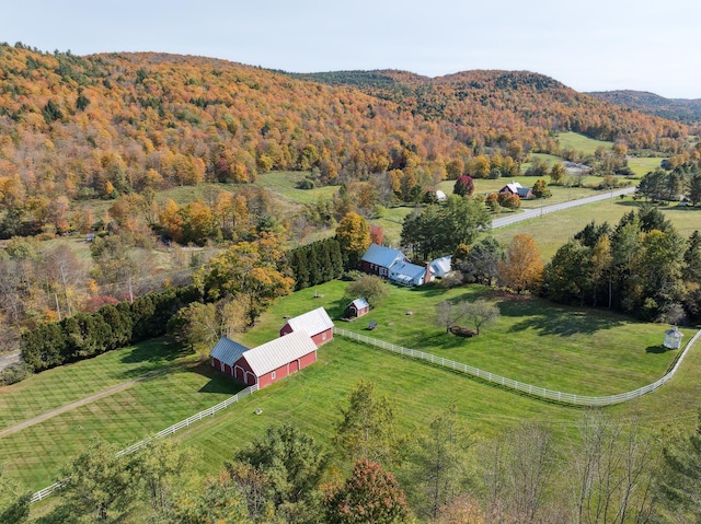 9671 Vt Route 12, Barnard, VT 05031 - overview of rural landscape with a heavily wooded area, a mountain backdrop, and agricultural land