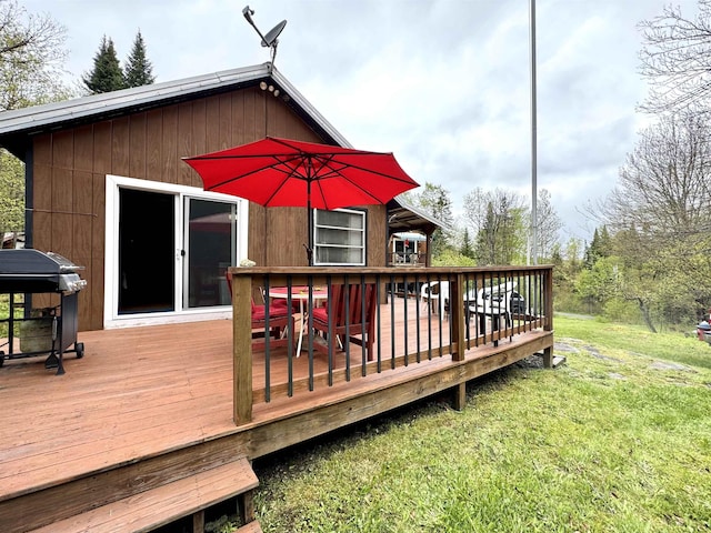 106 Philbrook Rd, Pittsburg, NH 03592 - deck featuring a yard and a grill