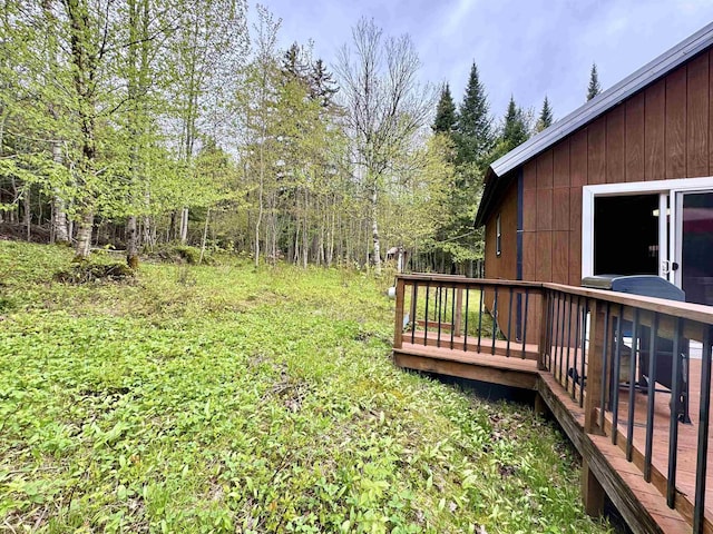 106 Philbrook Rd, Pittsburg, NH 03592 - view of yard featuring a wooden deck