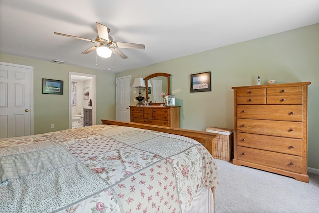 15 Fox Meadow Ln, Merrimack, NH 03054 - carpeted bedroom with ensuite bathroom and a ceiling fan