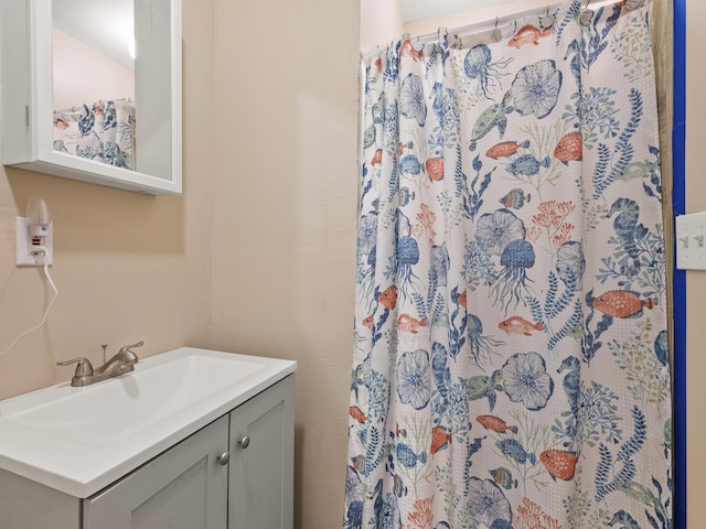 450 Leighton Corner Rd, Wakefield, NH 03872 - bathroom featuring vanity and a shower with curtain