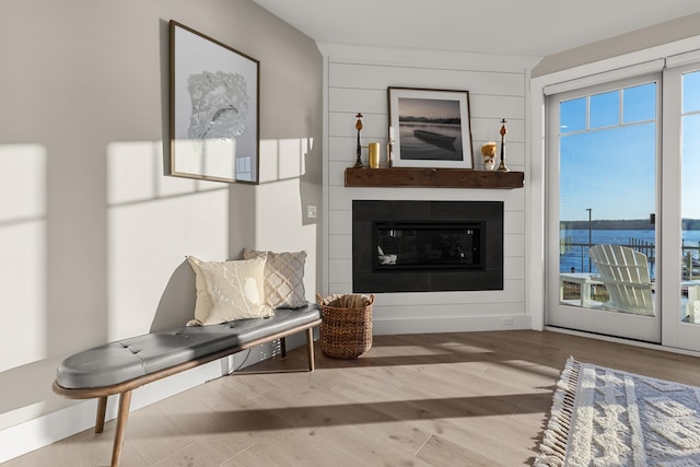 33 Little Bay Dr, Dover, NH 03820 - living room featuring wood finished floors, plenty of natural light, and a fireplace